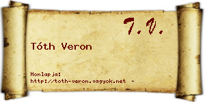 Tóth Veron névjegykártya
